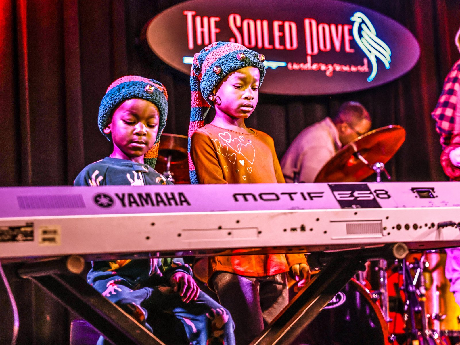 Piano Student Taking Piano Lessons From A Local Piano Teacher In Aurora/Centennial Kid Piano Students At Rock The Stages Music School in Aurora/Centennial Performing Live On Stage