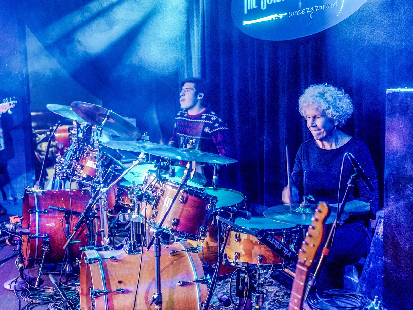 Drum Students Taking Drum Lessons From A Local Drum Teacher In Aurora/Centennial Teenage & Adult Drum Student At Rock The Stages Music School in Aurora/Centennial Performing Live On Stage