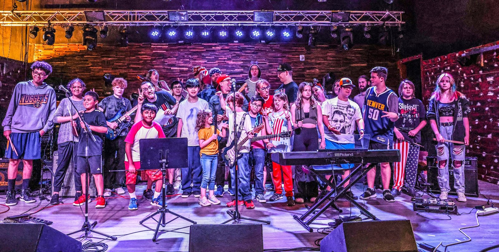 Group Of Students At Rock The Stages Music School in Aurora/Centennial